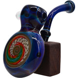Cobalt Blue Sherlock Glass Bubbler Pipe by Chris Lezak