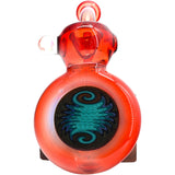Fire Red Sherlock Glass Bubbler with Reversal by Chris Lezak