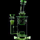 Calibear 8'' Straight Fab Flower Of Life Perc Water Pipe