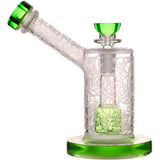 Calibear Sandblasted Seed Of Life Percolator Upright Bubbler