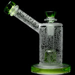 Calibear Sandblasted Seed Of Life Percolator Upright Bubbler