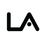 LA Pipes logo. While circle with L A in black curved stylized letters. LA Pipes makes handmade smoking accessories in Los Angeles.