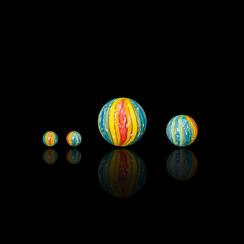 Calibear Rainbow Dichro Cactus Terp Slurper Marble Set V2 (4pc)