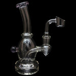 Glassic Curved Body Dab Rig with Colored Accents