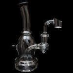 Glassic Curved Body Dab Rig with Colored Accents