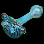 "Spiral Marble Head" Glass Spoon Pipe