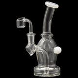 Glassic Curved Body Dab Rig with Colored Accents