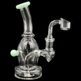 Glassic Curved Body Dab Rig with Colored Accents