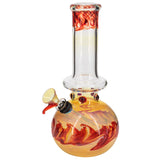 "Time Traveler" Silver Fumed Pull-Stem Bubble Bong