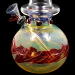 "Time Traveler" Silver Fumed Pull-Stem Bubble Bong