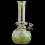 "Time Traveler" Silver Fumed Pull-Stem Bubble Bong