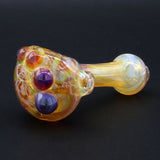 Clayball Glass "Amber Flame Nebula" Heady Spoon Hand-Pipe