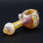 Clayball Glass "Amber Flame Nebula" Heady Spoon Hand-Pipe